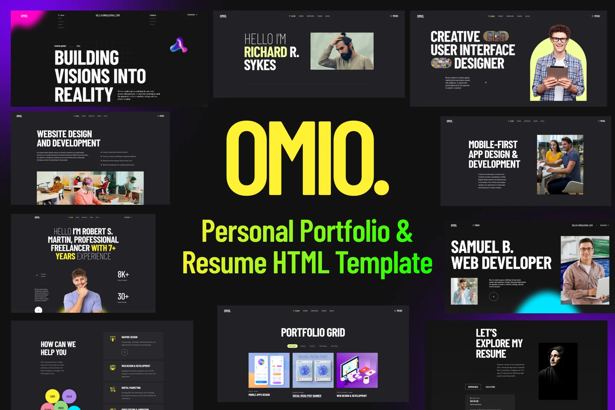 Omio - Modern Personal Portfolio