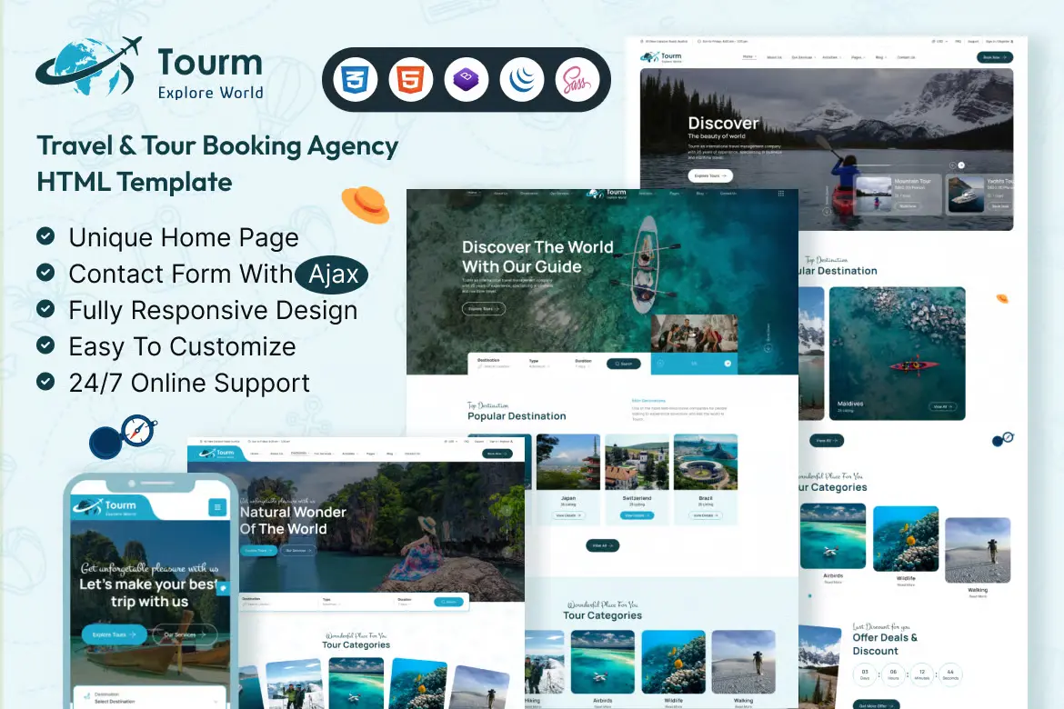 Tourm - Travel & Tour Booking Agency
