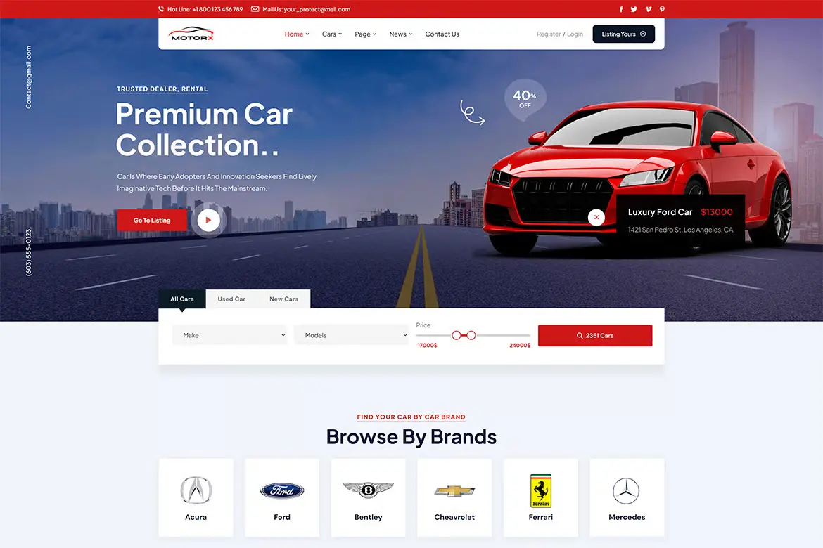 Motorx - Car Dealer & Listing